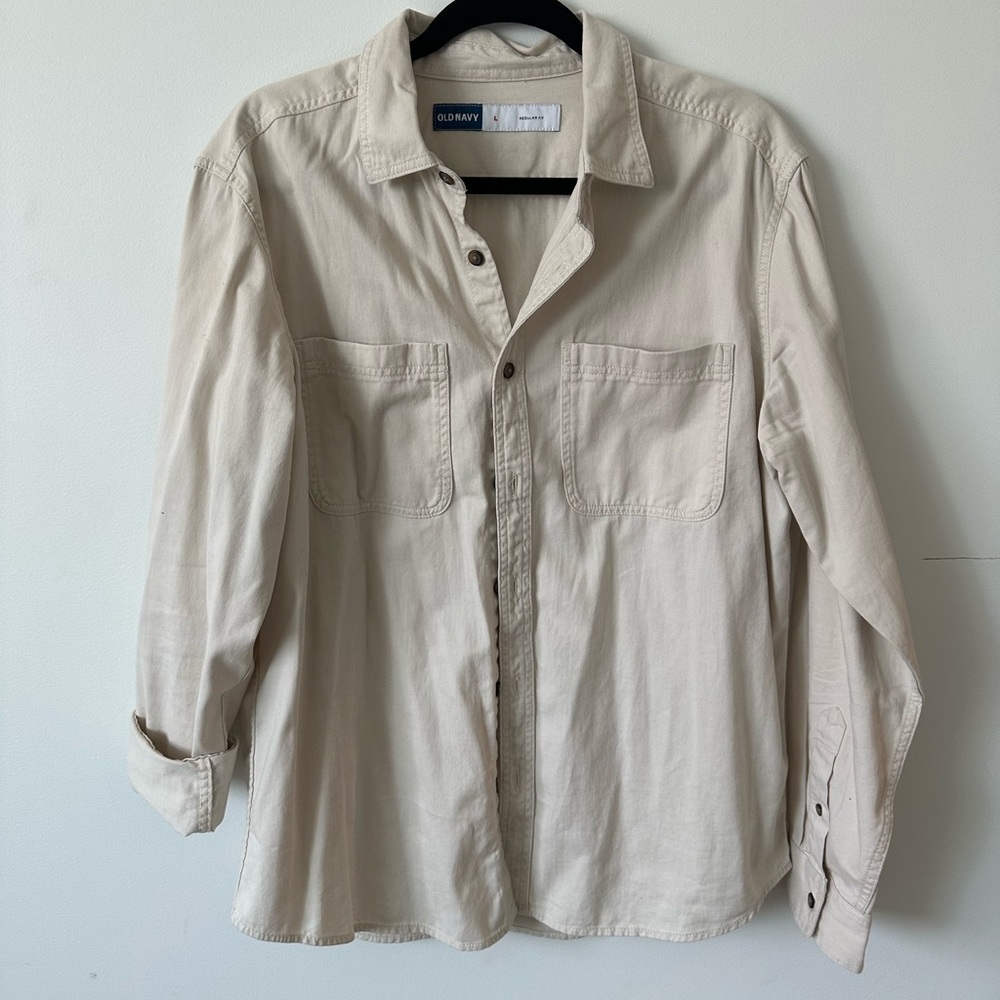 Men’s Beige Shirt Jacket